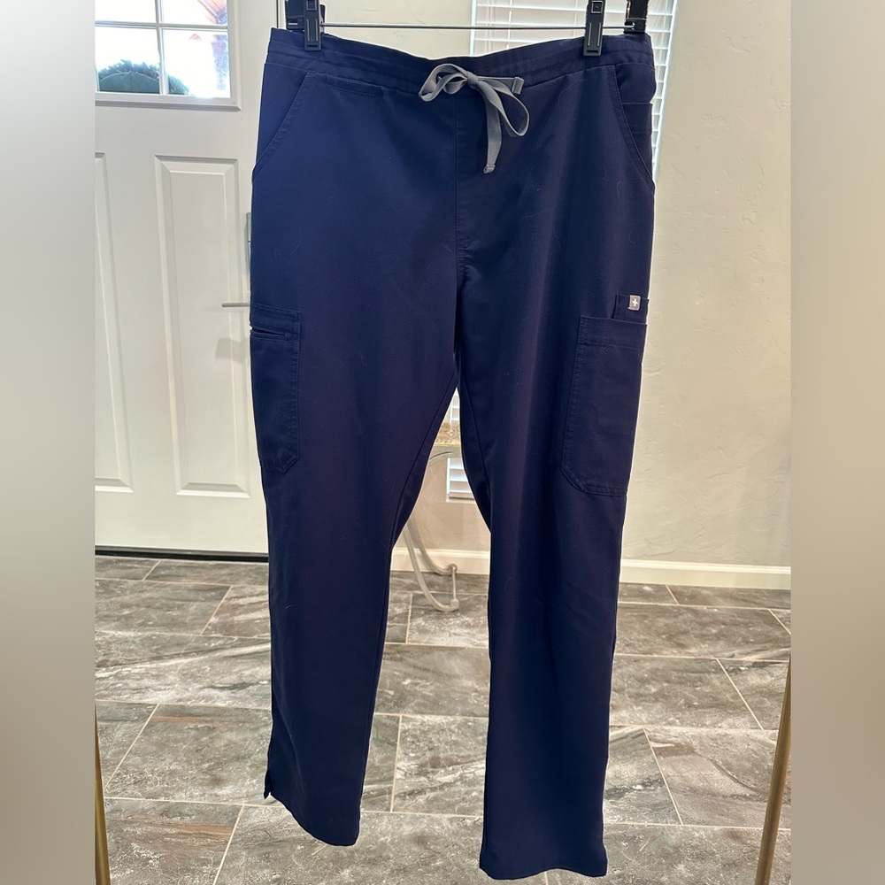 Figs Yola skinny scrub pants - navy